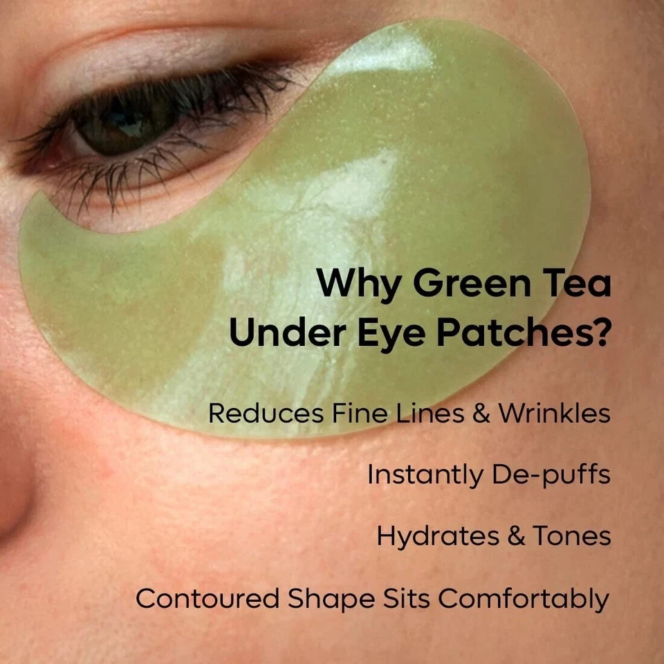 mCaffeine Green Tea Hydrogel Under Eye Patches for Dark Circle - 30 pairs - Image 3 of 4