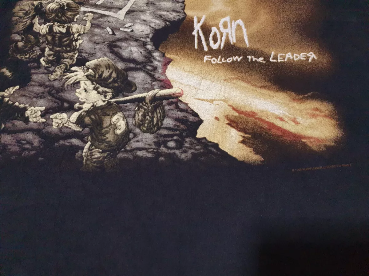 Rare vintage '98 Korn, Follow the Leader cover album, T shirt SZ-L