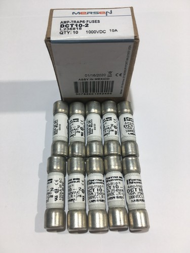 FERRAZ SHAWMUT MERSEN DCT10-2 10A 1000VDC Amp Trap Fuse JPSF679 Pack of 1/5/10 - 第 1/4 張圖片