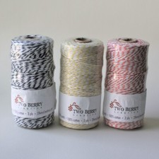 Lot of 3 Baker's Twine Spools, 100 Yards Each, 3 Ply, Yellow Orange Black, Fall