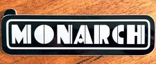 Vintage 1930's Style Monarch Machine Tool Co.  Logo Die-cut Vinyl Sticker