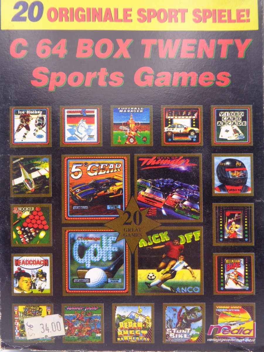 COMMODORE 64/128 -- C64 BOX TWENTY SPORTS GAMES (MINDSCAPE
