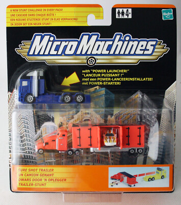 2001 MICRO MACHINES STUNT SURE SHOT TRAILER TRUCK WITH POWER