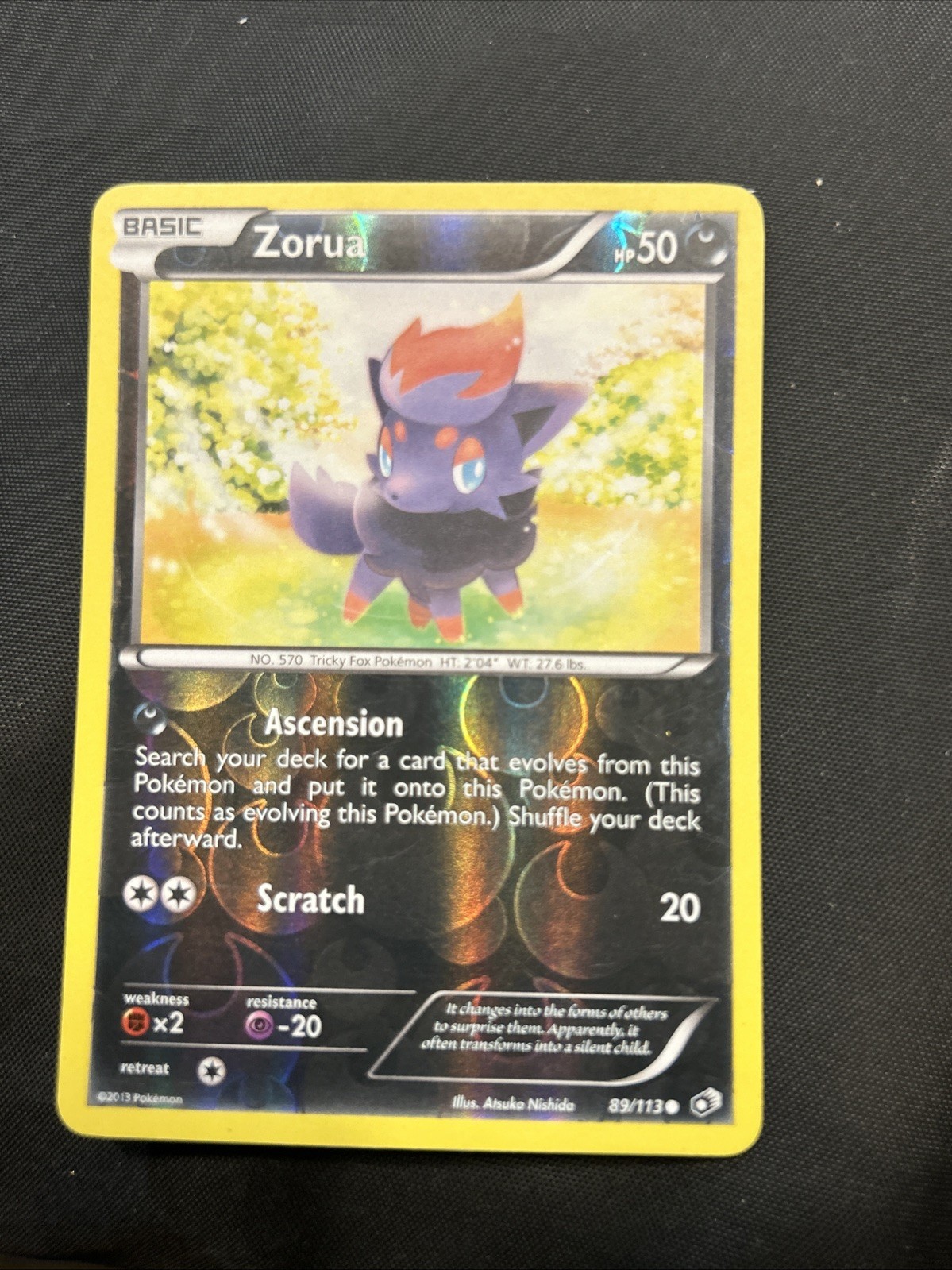Zorua 89/113 Reverse Holo Common Legendary Treasures LP