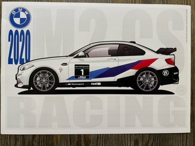 Bmw M2 Cs Racing Car Poster. In New Condition 40 X 60 Cm.
