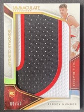 Donovan Clingan 2024-25 Panini Immaculate Jersey Number Patch RC /50 #JP-DCP