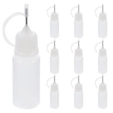 10 Pcs Squeeze Pointed Bottles Applicator with Tips Precision Nozzle Crafts