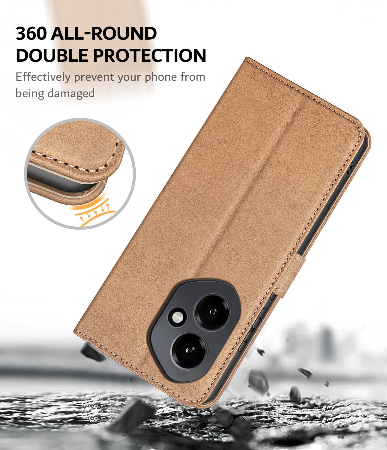 Coque Honor 400 5G protection integrale etui rabat simili cuir