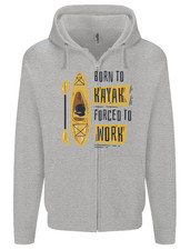 Funny Kayaking Kayak Mens Zip Up Hoodie