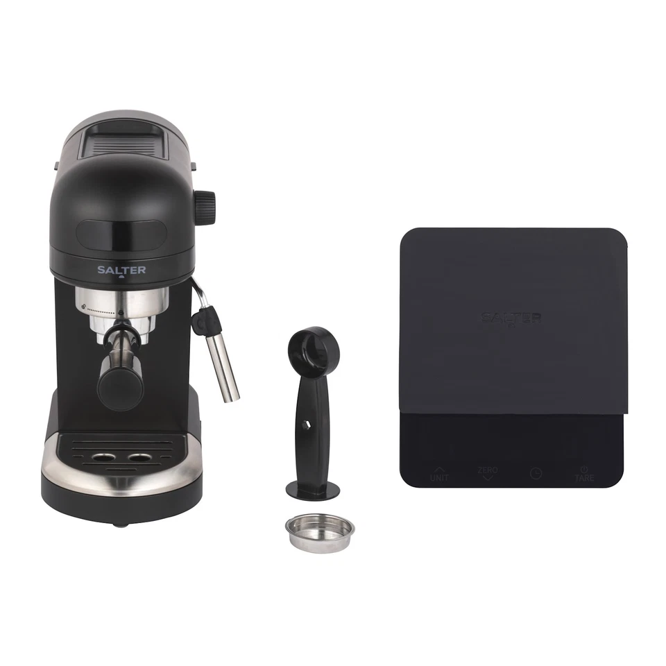 Salter Espirista & Coffee Scale Set – 1.4L Machine, Precision Scale, Black