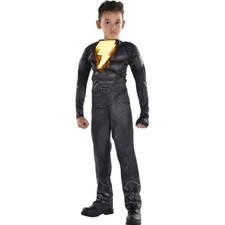 NEW Black Adam Costume Child Small 4-6 Lights Up DC Comics Halloween Cosplay