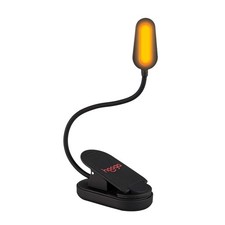 hooga Amber Book Light, Rechargeable Clip-On Blue Light Blocking LED Reading Lig