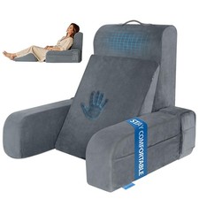Reading Pillow, 10 in 1 Back Pillow for Bed Sitting up with Detachable Arms R...