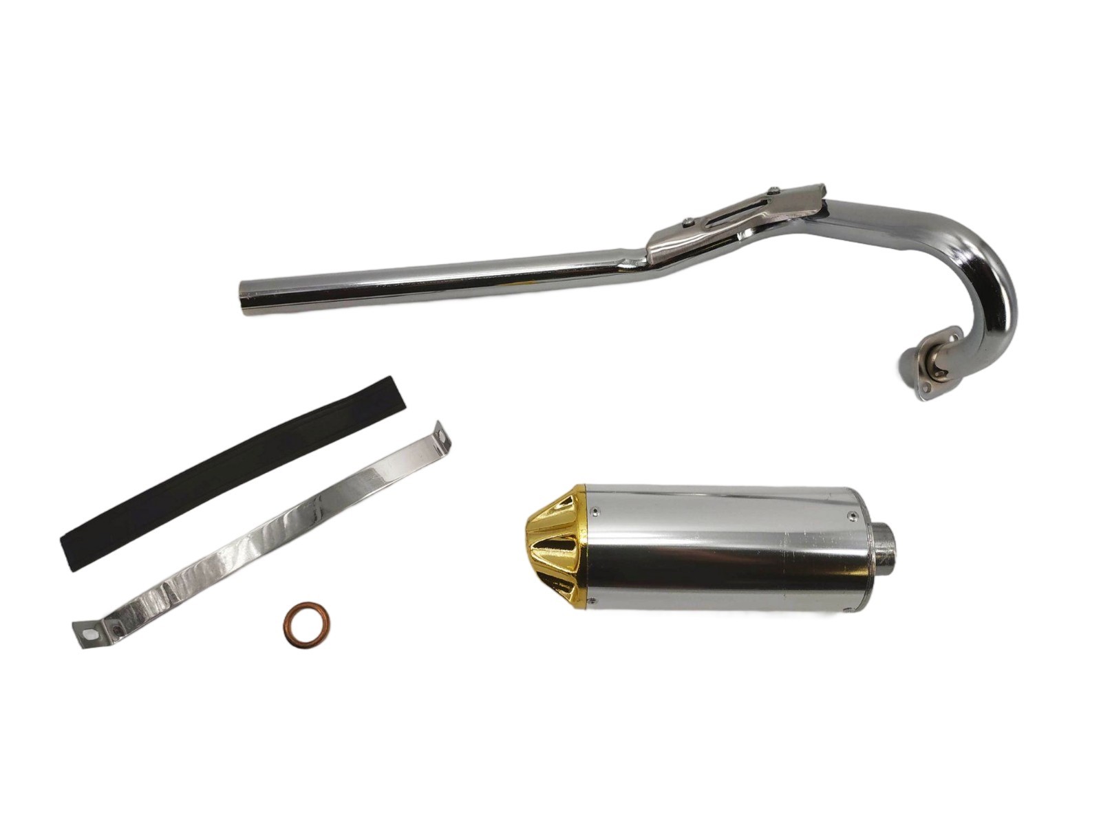 Silencieux d'échappement CNC chrome haut de gamme pour mini moto CRF50