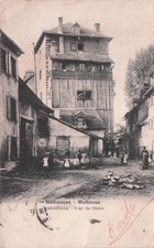 Carte postale ancienne MULHOUSE MULHAUSEN ALSACE tour diable timbrée REICH 1906