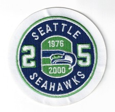 Seattle Seahawks 25th Anniversary Embroidered Iron / Sew-On Patch