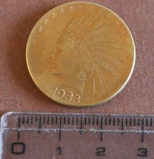 tolle alte Münze Kopie goldfarben Indian Hea...