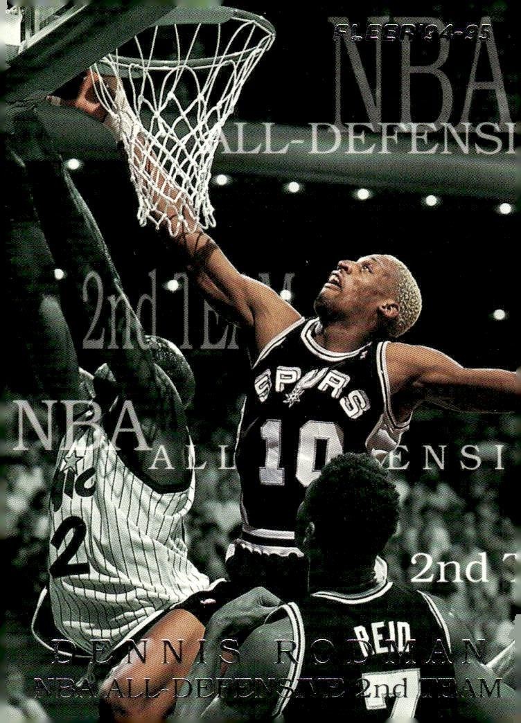 1994-95 Fleer #9 Dennis Rodman All-Defensive Team