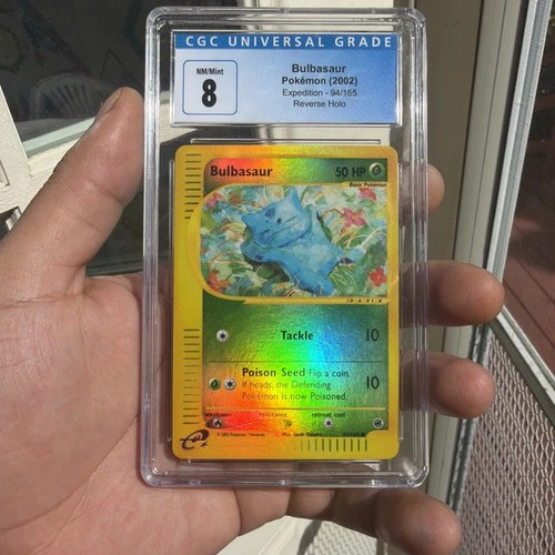 CGC 8 Mint Bulbasaur 94/165 Reverse Holo 2002 Pokémon Expedition