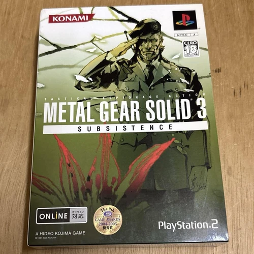 Metal Gear Solid 3 Subsistence First Press PS2 NTSC-J Japan New Sealed Discs CIB