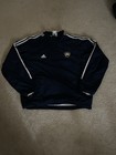 Blue Vintage Adidas 1/4 Collared Windbreaker Sweatshirt Size Medium