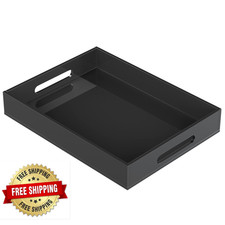 KOTEMON Acrylic Serving Tray w/ Handles - 16x12x2.36" - Clear Decorative Tray