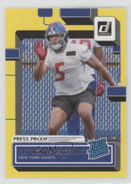 2022 Panini Donruss Rated Rookie Press Proof Yellow Kayvon Thibodeaux #352 09wc