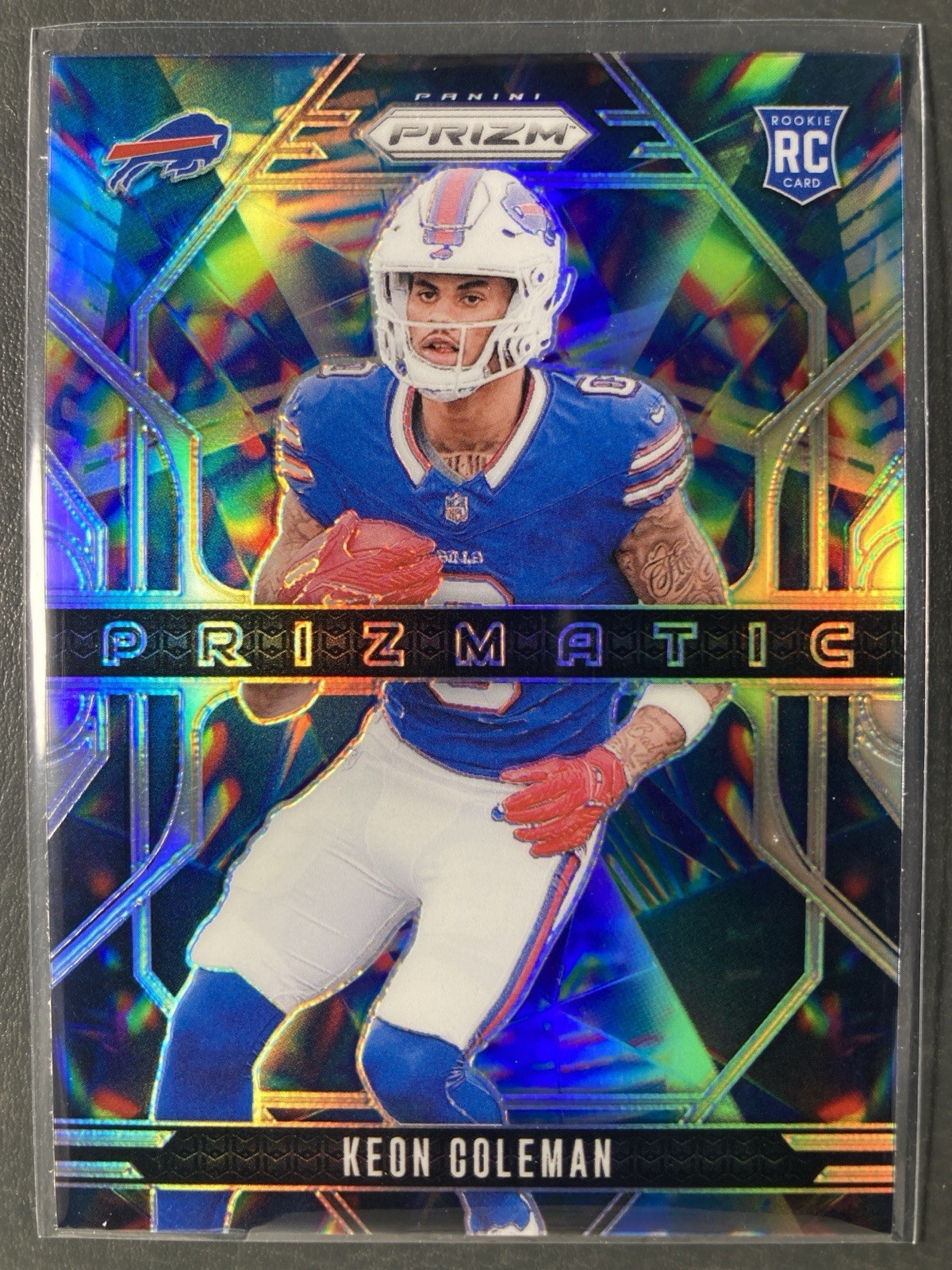 2024 PRIZM Keon Coleman Rookie RC Bills Prizmatic TRUE SILVER Parallel 🔥