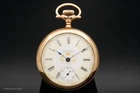 Waltham Model 1883 Crescent St. 18s 15j Pocket Watch w/ Fancy Enamel Dial