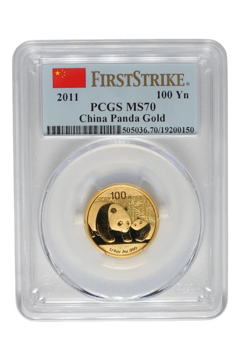 Chinese Panda MS 70 Grade PCGS Certified Gold Bullion Coins for