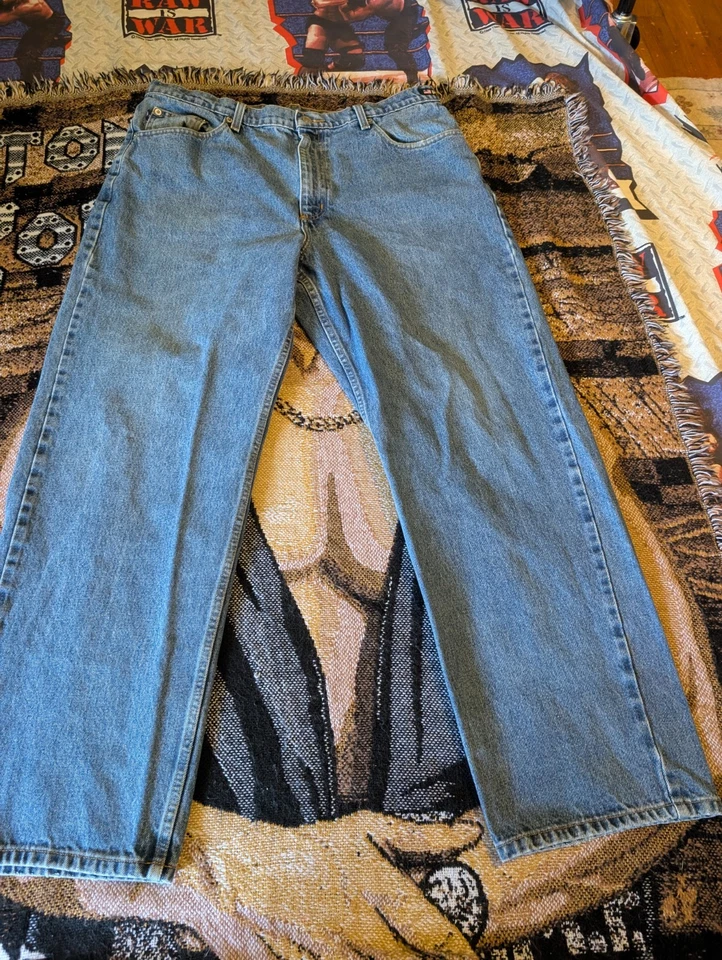 Vintage Ralph Lauren RL Jeans Mens 36x30 Blue Denim Straight Leg Baggy Loose Fit - Image 2 of 4