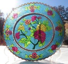 Beautiful 9 Inch Chinese Plique-A-Jour Floral Decor Shallow Bowl, Stained Glass? — photo 2
