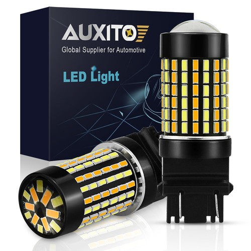 White/Amber 3157 LED DRL Turn Switchback Signal Light Parking Bulbs Color Dual - Picture 8 of 9