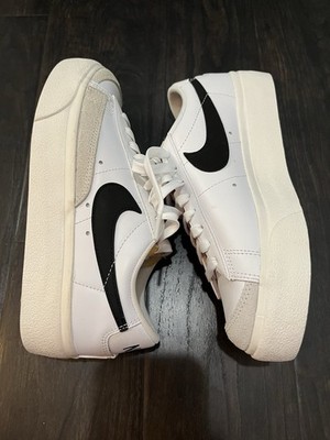 Nike Blazer Low Platform White Sail Black DJ0292-101 Women s Sz. 7 No Shoe Box