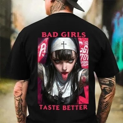 BAD GIRLS Taste Better Dirty Tattooed Nun tshirt, hoodie, summer outfits