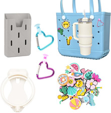 Bogg Bag 24-Piece Accessory Set: Cup Holder, Charms, Key Hooks  Phone Holder