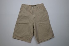 Deadstock Vintage 90s Paco Mens 32 Baggy Fit Hip Hop Denim Jean Shorts Khaki Tan