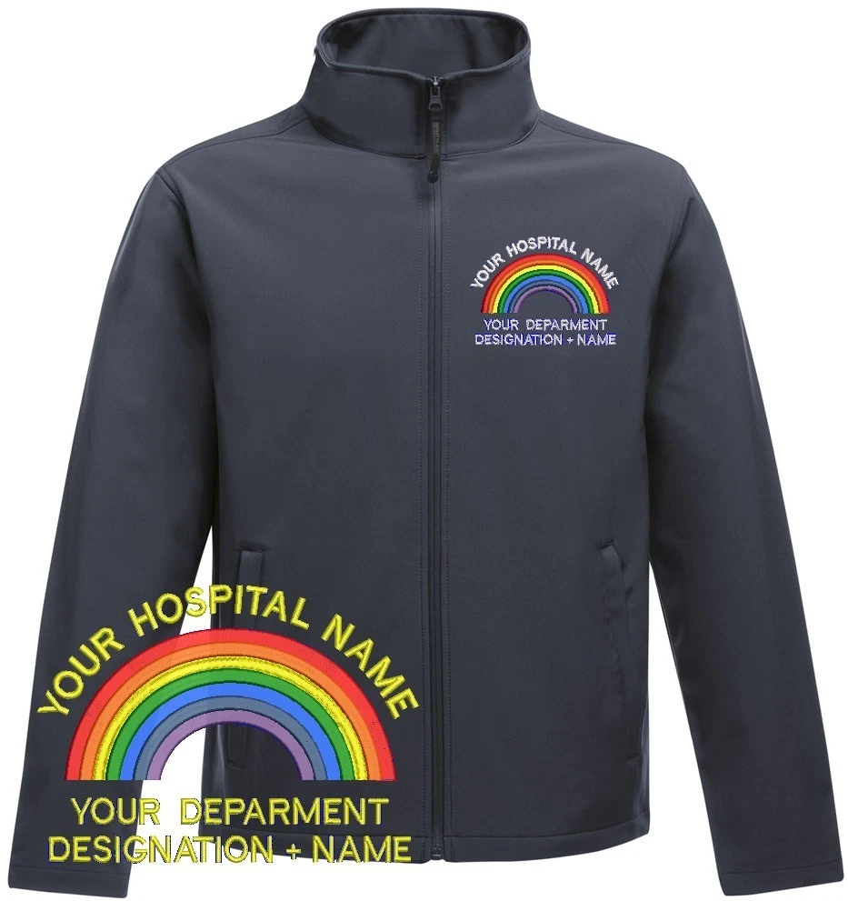 PERSONALISED HOSPITAL SOFTSHELL JACKETS WORKWEAR EMBROIDERED CUSTOM TEXT UNISEX
Opens in a new windo