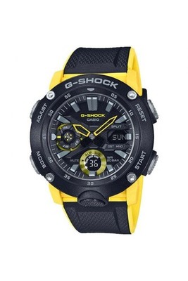 Casio G-Shock Carbon Core Schutz Schwarz Gelb Armband GA-2000-1A9ER