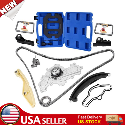 #ad For Lincoln MKX MKS Ford Taurus Edge Flex 3.5L 3.7L Timing Chain Water Pump Kit $119.99