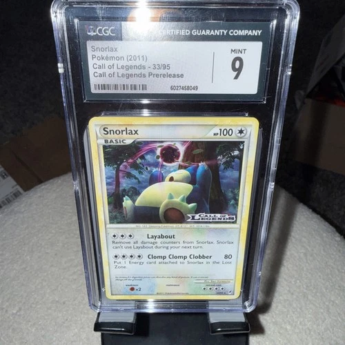 Snorlax Call of Legends Prerelease 33/95 CGC 9 Mint Pokémon 2011 Promo Rare