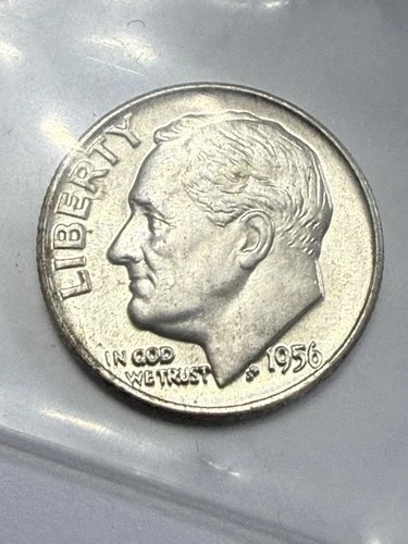 1956 D Roosevelt Dime 90% Silver US Coin UNCIRCULATED #30