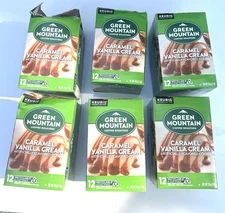 Green Mountain Coffee Roasters Caramel Vanilla Cream Keurig x 6 Boxes (72 Total)