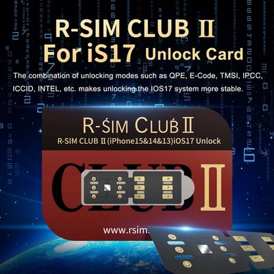 R-SIM CLUB   R-SIMClUB2 Nano Unlock Card For iPhone12/PROMAX/X/XS/13/14/15 iOS17