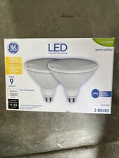 GE LED 16 w 120w Replacement Long Life Outdoor Light Bulbs White - 2 Bulbs