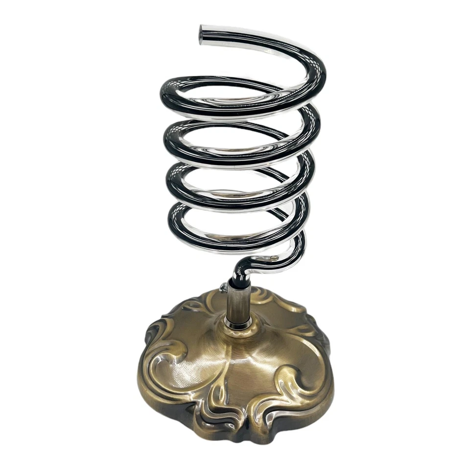 Eson - Hair Dryer Holder Desktop Brass Stand Acrylic Spiral