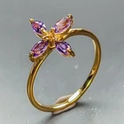 Fine Art Jewerly Natural Rhodolite Ring 925 Sterling Silver Size 7 /R472418