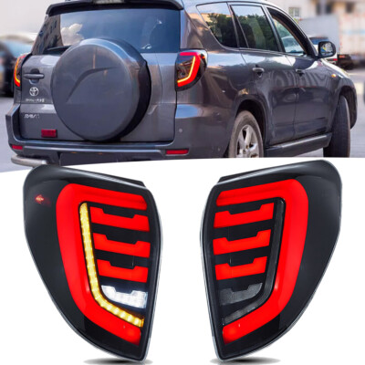 LED Tail Lights For Toyota RAV4 2006-2012 w/Animation&Sequential Turn Rear Lamps