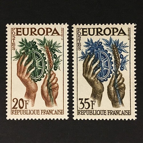 France 1957 MNH ** Europa Sc#846-847 Mi#1157-1158 SG#1347-1348 Yt#1122-1123