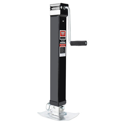 8000 lbs Weld-on Square Jack w/Sidewind & Drop Leg for Lifting RV Trailer Camper